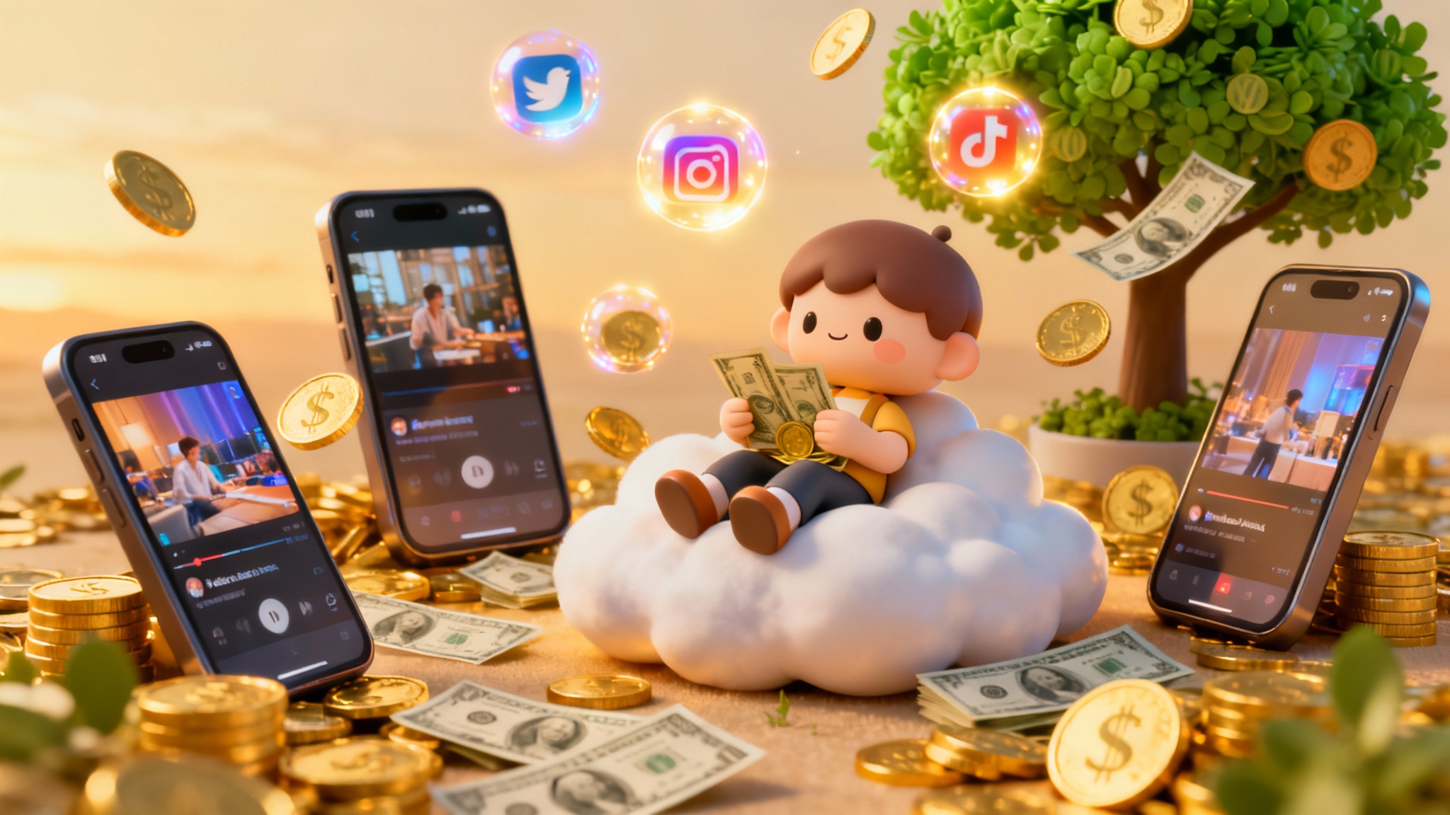 Make money with character videos